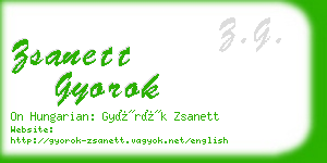 zsanett gyorok business card